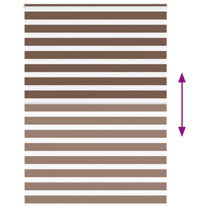 vidaXL Double Roller Blind Brown 160x230 cm Fabric Width 155.9 cm Polyester