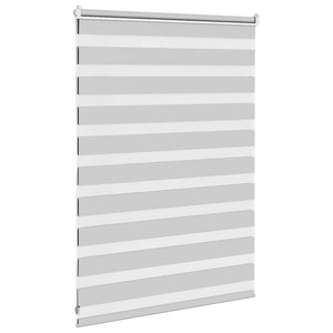 vidaXL Day and Night Blind Light Grey 115x100 cm Fabric Width 110.9 cm Polyester