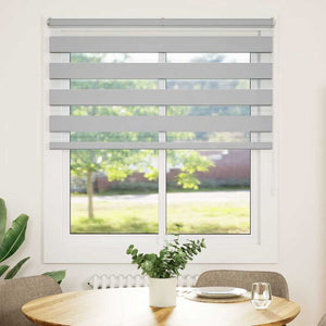 vidaXL Day and Night Blind Light Grey 120x100 cm Fabric Width 115.9 cm Polyester