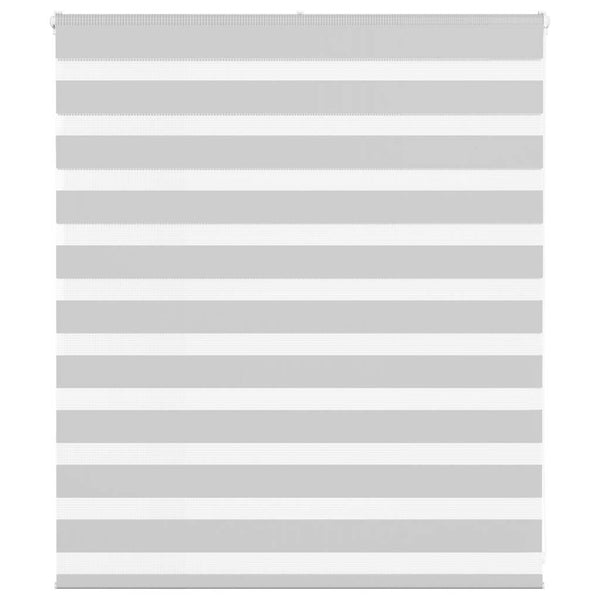 vidaXL Double Roller Blind Light Grey 135x100 cm Fabric Width 130.9 cm Polyester