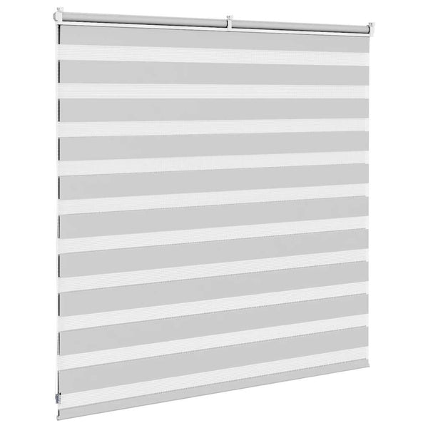 vidaXL Double Roller Blind Light Grey 140x100 cm Fabric Width 135.9 cm Polyester