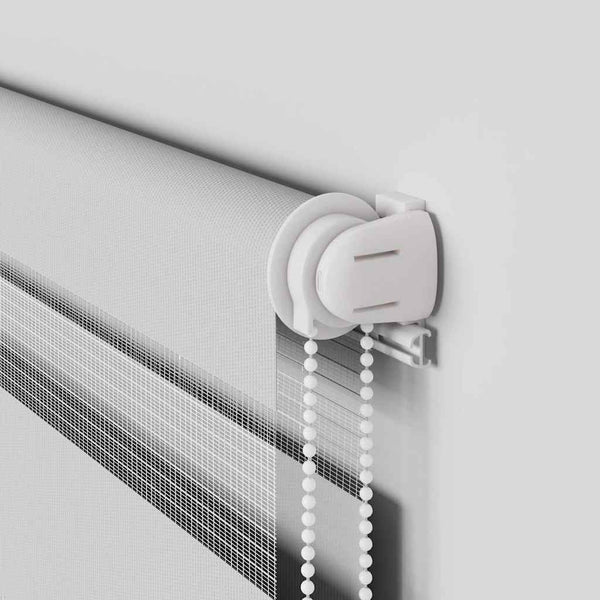 vidaXL Double Roller Blind Light Grey 165x100 cm Fabric Width 160.9 cm Polyester