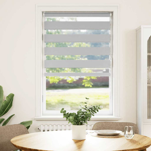 vidaXL Day and Night Blind Light Grey 70x150 cm Fabric Width 65.9 cm Polyester