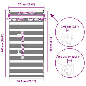 Doppelrollo Sandbraun 70x100 cm