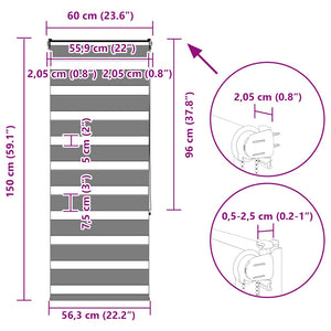 Doppelrollo Sandbraun 60x150 cm