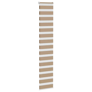 vidaXL Double Roller Blind Sand Brown 50x230 cm Fabric Width 45.9 cm Polyester