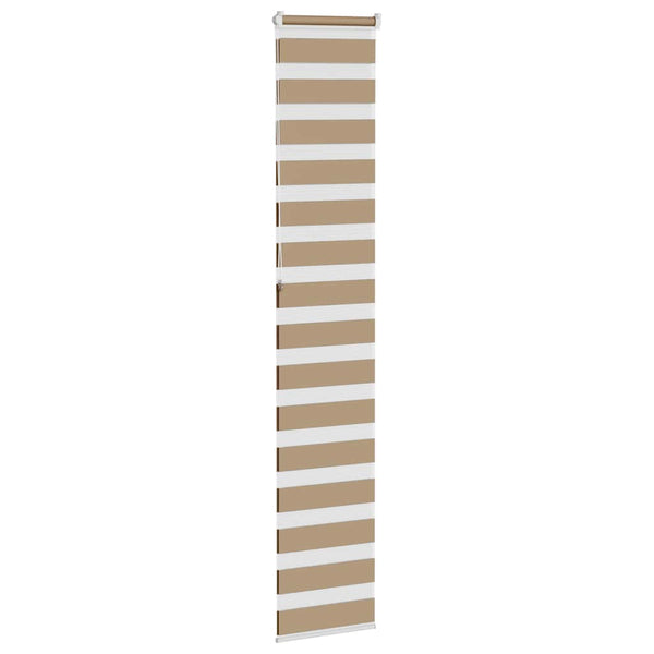 vidaXL Double Roller Blind Sand Brown 50x230 cm Fabric Width 45.9 cm Polyester