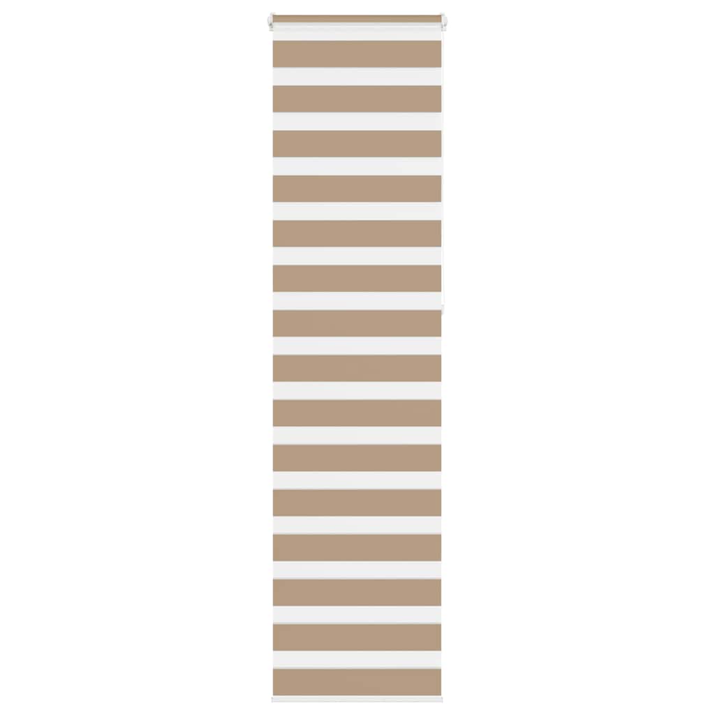 vidaXL Day and Night Blind Sand Brown 60x230 cm Fabric width 55.9 cm Polyester