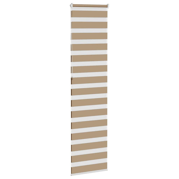 vidaXL Day and Night Blind Sand Brown 60x230 cm Fabric width 55.9 cm Polyester