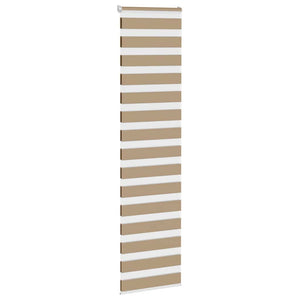 vidaXL Double Roller Blind Sand Brown 65x230 cm Fabric Width 60.9 cm Polyester