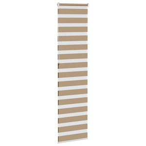 vidaXL Double Roller Blind Sand Brown 65x230 cm Fabric Width 60.9 cm Polyester