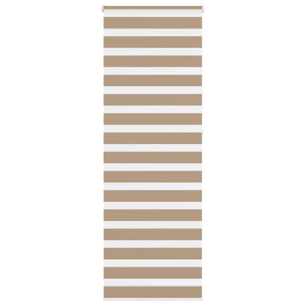vidaXL Double Roller Blind Sand Brown 75x230 cm Fabric width 70.9 cm Polyester