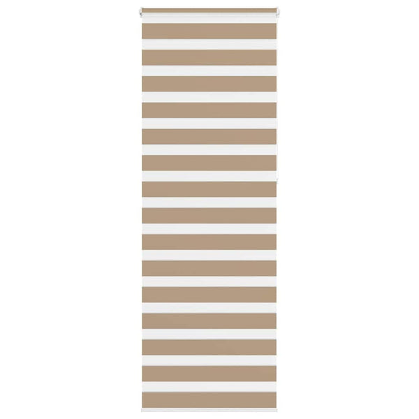vidaXL Double Roller Blind Sand Brown 75x230 cm Fabric width 70.9 cm Polyester