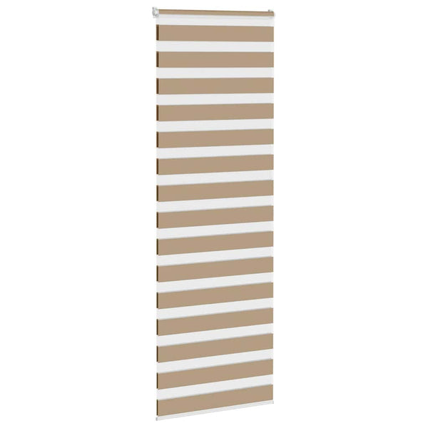 vidaXL Double Roller Blind Sand Brown 75x230 cm Fabric width 70.9 cm Polyester