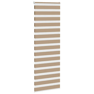 vidaXL Day and Night Blind Sand Brown 80x230 cm Fabric Width 75.9 cm Polyester