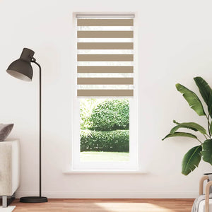 vidaXL Day and Night Blind Sand Brown 85x230 cm Fabric width 80.9 cm Polyester
