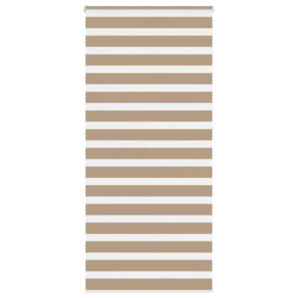 vidaXL Double Roller Blind Sand Brown 95x230 cm Fabric Width 90.9 cm Polyester