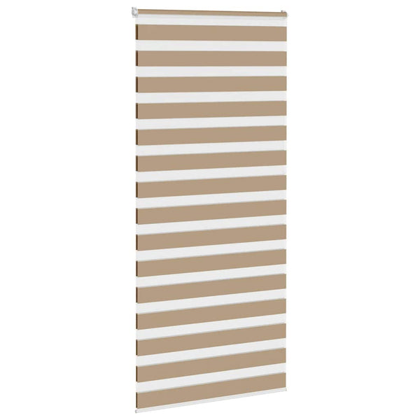 vidaXL Double Roller Blind Sand Brown 95x230 cm Fabric Width 90.9 cm Polyester