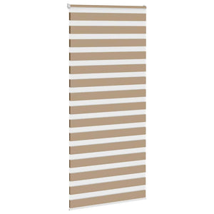 vidaXL Double Roller Blind Sand Brown 100x230 cm Fabric width 95.9 cm Polyester