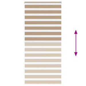 vidaXL Double Roller Blind Sand Brown 105x230 cm Fabric width 100.9 cm Polyester