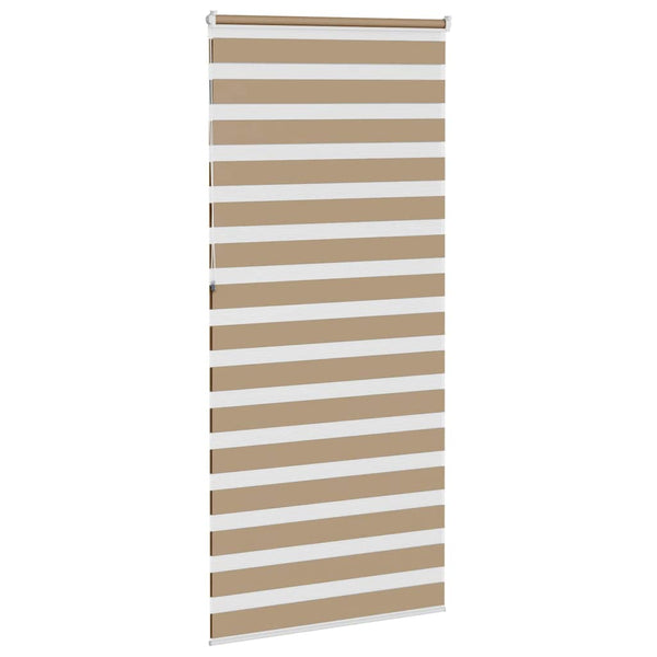 vidaXL Double Roller Blind Sand Brown 115x230 cm Fabric width 110.9 cm Polyester