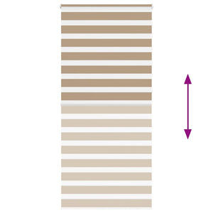 vidaXL Double Roller Blind Sand Brown 115x230 cm Fabric width 110.9 cm Polyester
