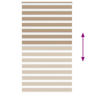 vidaXL Double Roller Blind Sand Brown 120x230 cm Fabric Width 115.9 cm Polyester