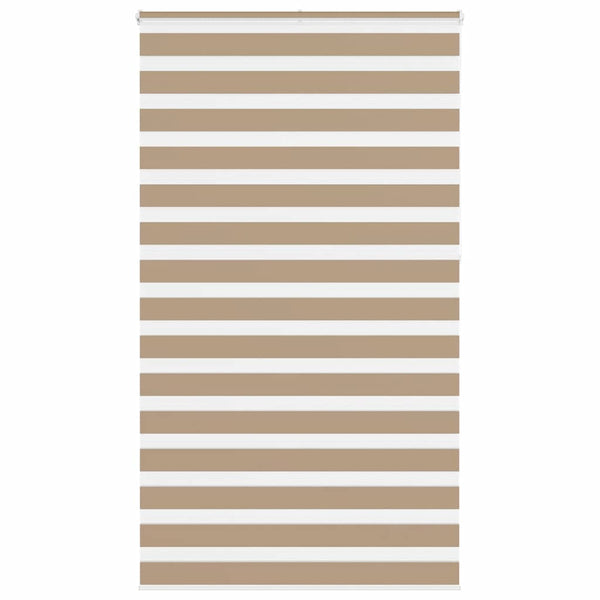 vidaXL Double Roller Blind Sand Brown 135x230 cm Fabric Width 130.9 cm Polyester