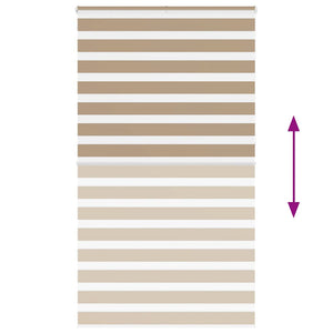 vidaXL Double Roller Blind Sand Brown 135x230 cm Fabric Width 130.9 cm Polyester