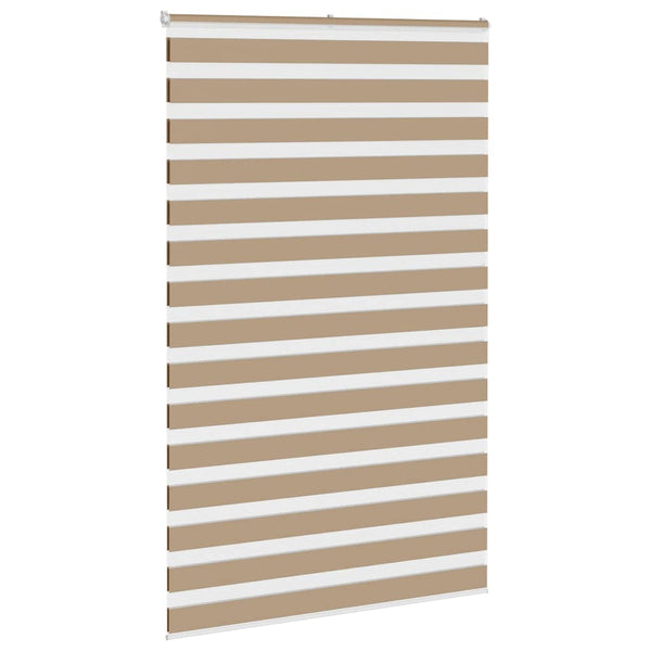 vidaXL Double Roller Blind Sand Brown 140x230 cm Fabric width 135.9 cm Polyester