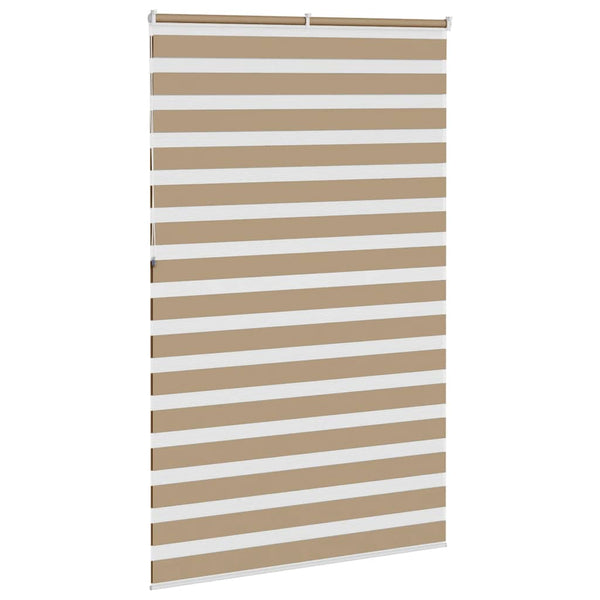 vidaXL Double Roller Blind Sand Brown 140x230 cm Fabric width 135.9 cm Polyester