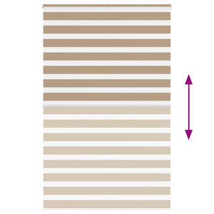 vidaXL Double Roller Blind Sand Brown 140x230 cm Fabric width 135.9 cm Polyester