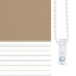 vidaXL Double Roller Blind Sand Brown 140x230 cm Fabric width 135.9 cm Polyester