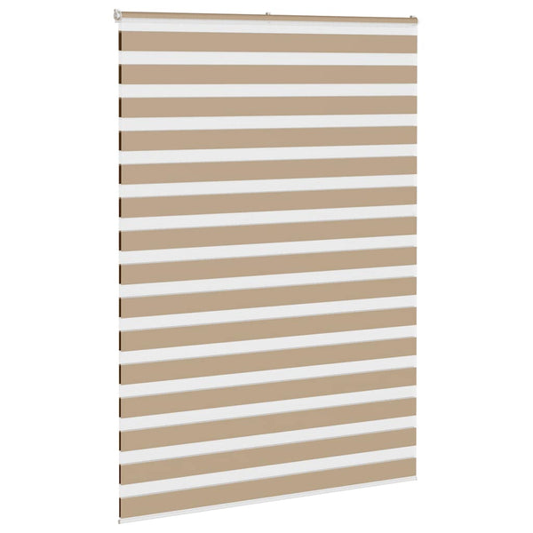 vidaXL Double Roller Blind Sand Brown 165x230 cm Fabric width 160.9 cm Polyester