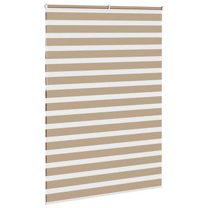 vidaXL Double Roller Blind Sand Brown 165x230 cm Fabric width 160.9 cm Polyester