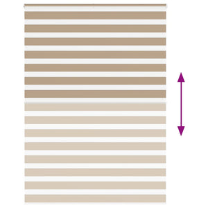 vidaXL Double Roller Blind Sand Brown 165x230 cm Fabric width 160.9 cm Polyester