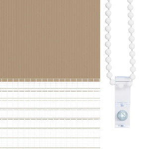 vidaXL Double Roller Blind Sand Brown 165x230 cm Fabric width 160.9 cm Polyester