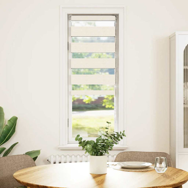 vidaXL Double Roller Blind Marble Beige 40x100 cm Fabric width 35.9 cm Polyester