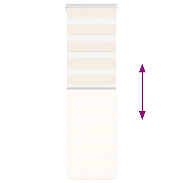vidaXL Double Roller Blind Marble Beige 40x100 cm Fabric width 35.9 cm Polyester