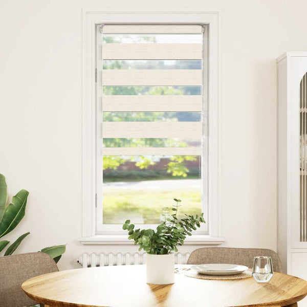 vidaXL Double Roller Blind Marble Beige 60x100 cm Fabric Width 55.9 cm Polyester