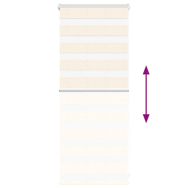 vidaXL Double Roller Blind Marble Beige 60x100 cm Fabric Width 55.9 cm Polyester