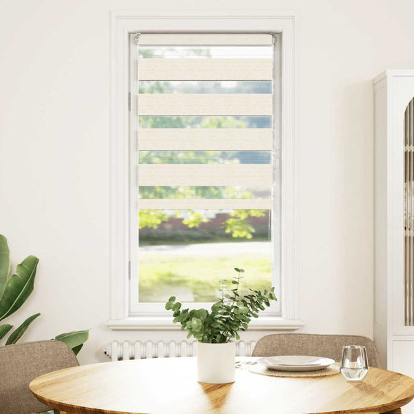 vidaXL Day and Night Blind Marble Beige 65x100 cm Fabric Width 60.9 cm Polyester