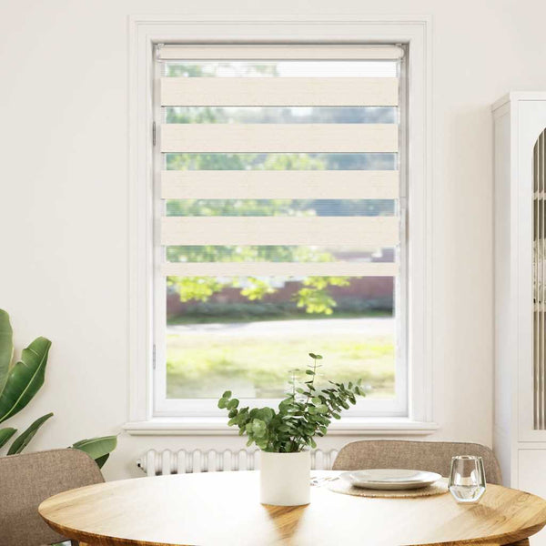 vidaXL Double Roller Blind Marble Beige 70x100 cm Fabric Width 65.9 cm Polyester