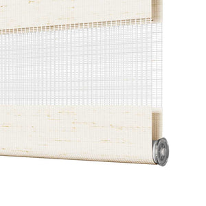 vidaXL Double Roller Blind Marble Beige 90x100 cm Fabric Width 85.9 cm Polyester