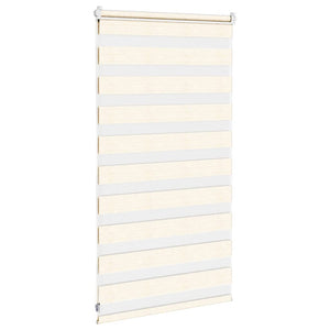vidaXL Double Roller Blind Marble Beige 90x100 cm Fabric Width 85.9 cm Polyester