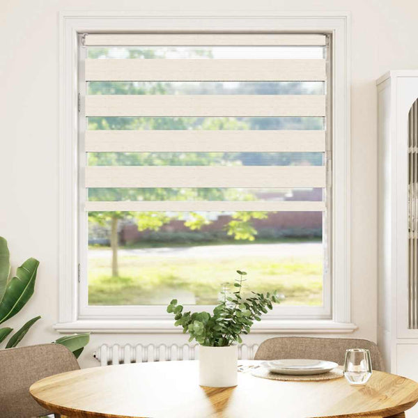 vidaXL Double Roller Blind Marble Beige 95x100 cm Fabric Width 90.9 cm Polyester