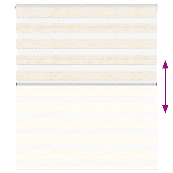 vidaXL Double Roller Blind Marble Beige 130x100cm Fabric width 125.9 cm Polyester