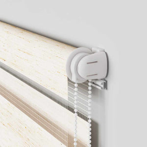 vidaXL Double Roller Blind Marble Beige 130x100cm Fabric width 125.9 cm Polyester