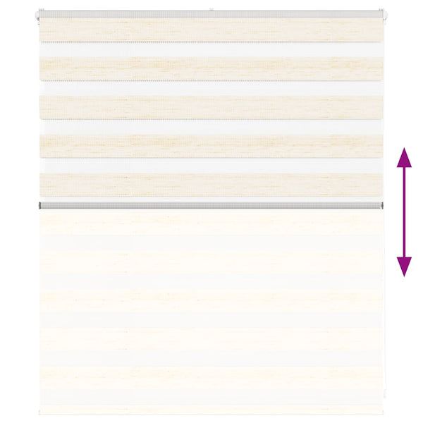 vidaXL Day and Night Blind Marble Beige 135x100cm Fabric width 130.9 cm Polyester