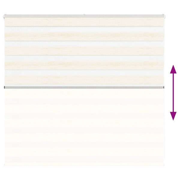 vidaXL Double Roller Blind Marble Beige 155x100cm Fabric width 150.9 cm Polyester